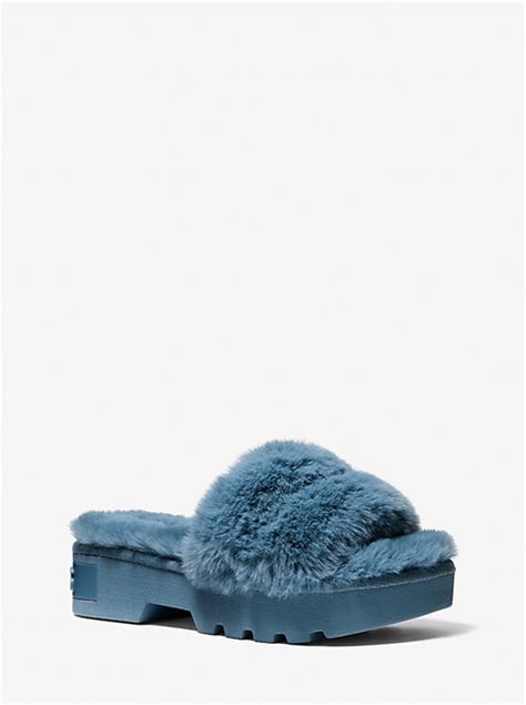 michael kors alfie slide|Alfie Faux Fur Platform Slide Slide .